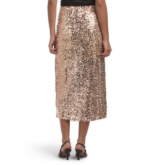 HAVER + BLAIR Champagne Milano Sequin Skirt - Picture 2 of 2